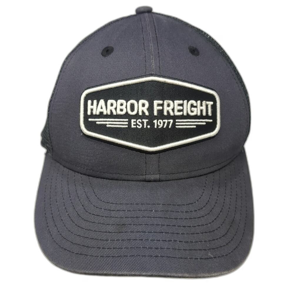 Harbor Freight Trucker Hat Gray One Size Mesh Snapback Est 1977 HFT Tool Store